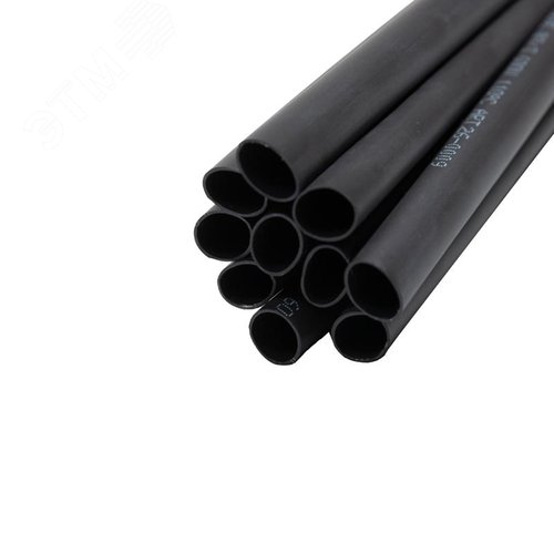 Трубка термоусадочная клеевая СТТК (3:1) 9/3 мм, двустенная черная, 10 шт. по 1 м