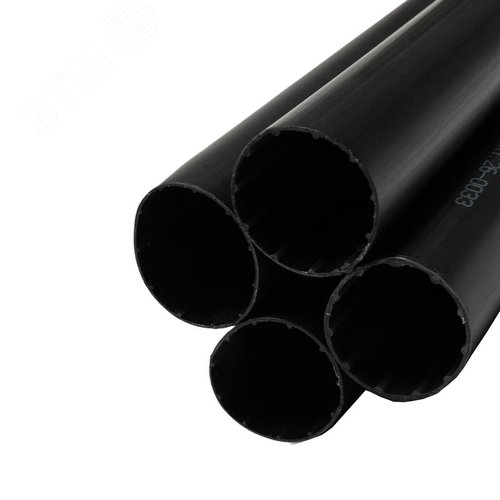 Трубка термоусадочная клеевая СТТК (3-4:1) 33/8 мм, среднестенная черная, 4 шт. по 1 м