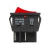 Выключатель клавишный 250V 30А (4с) ON-OFF красный с подсветкой