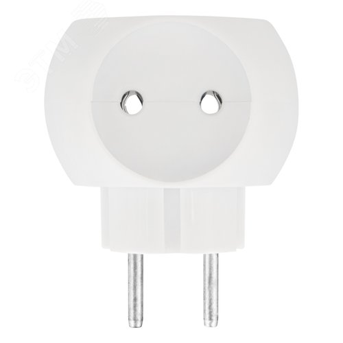 Тройник электрический Шар 220 В, 6 А, белый