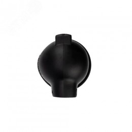 Вилка влагозащищенная угловая с заземлением 16А IP44 каучук, черная