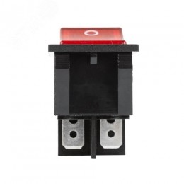 Выключатель клавишный 250V 30А (4с) ON-OFF красный с подсветкой