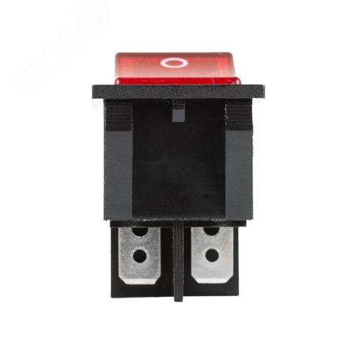 Выключатель клавишный 250V 30А (4с) ON-OFF красный с подсветкой