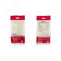 Хомут-стяжка кабельная нейлоновая 150x3,6 мм, белая, 100 шт