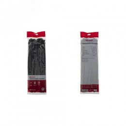 Хомут-стяжка кабельная нейлоновая 400x7,6 мм, черная, 100 шт