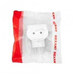 Тройник электрический 220 В 6А без заземления белый