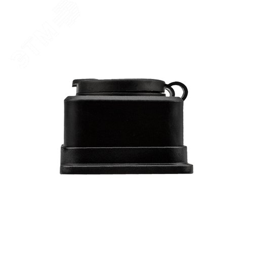 Розетка (колодка) каучук двойная 16А, IP54 с заземлением черная