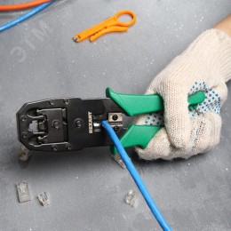 Кримпер для обжима 8P8C/6P6C/4P4C (ht-200) заделка витой пары (ht-318М),