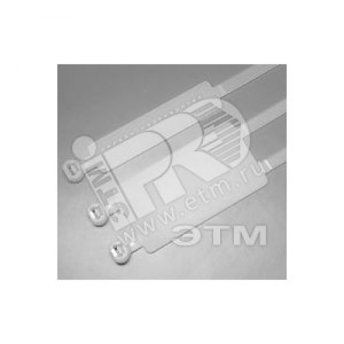 Стяжка нейлоновая неоткрывающаяся безгалогенная 300x4.8мм полиамид 6.6 площадка для маркера (100шт)