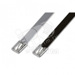 Стяжка неразъемная стальная 200х4.45мм полимерная оболочка (100шт)