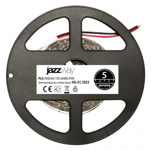 Лента светодиодная 14.4 Вт/м 12В 6500К холодный белый IP20 60 LED/м 5м