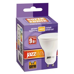 Лампа светодиодная LED 9Вт MR16 GU10 теплый