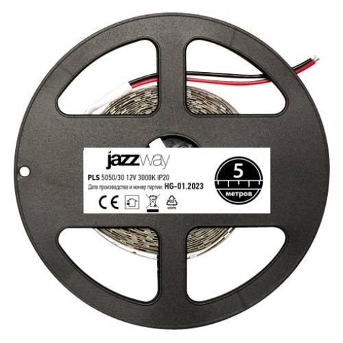 Лента светодиодная 7.2Вт/м 12В 3000К теплый белый IP20 30 LED/м 5м