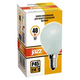 Лампа накаливания P45 240V 40 Вт E14 frosted