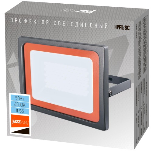 Прожектор светодиодный ДО-50 Вт холодный SMD 6500К 4250 Лм Jazzway