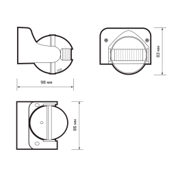 Датчик движения PMS-IR 009 1200 Вт 180 градусов 12м IP44 WH