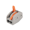 Клеммы СМК  монтажные многоразовые PTC-2P 222-412 450V 32A 0,08-2,5(4.0)mm2 , 2 отверстия, серые 10 шт.