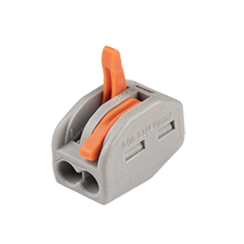 Клеммы СМК  монтажные многоразовые PTC-2P 222-412 450V 32A 0,08-2,5(4.0)mm2 , 2 отверстия, серые 10 шт.
