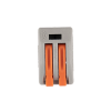 Клеммы СМК  монтажные многоразовые PTC-2P 222-412 450V 32A 0,08-2,5(4.0)mm2 , 2 отверстия, серые 10 шт.