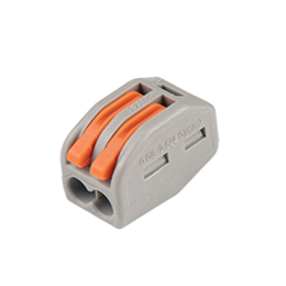 Клеммы СМК  монтажные многоразовые PTC-2P 222-412 450V 32A 0,08-2,5(4.0)mm2 , 2 отверстия, серые 10 шт.