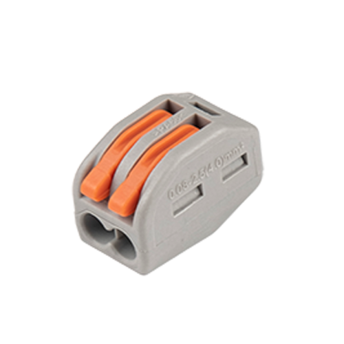 Клеммы СМК  монтажные многоразовые PTC-2P 222-412 450V 32A 0,08-2,5(4.0)mm2 , 2 отверстия, серые 10 шт.