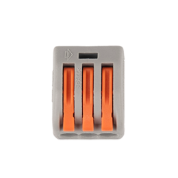 Клеммы СМК  монтажные многоразовые PTC-3P 222-413 450V 32A 0,08-2,5(4.0)mm2 , 3 отверстия, серые 10 шт.