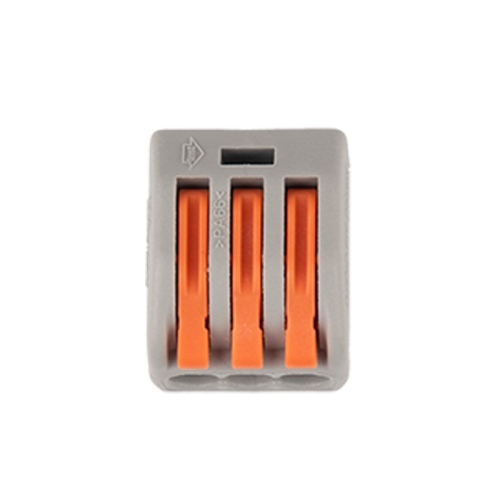 Клеммы СМК  монтажные многоразовые PTC-3P 222-413 450V 32A 0,08-2,5(4.0)mm2 , 3 отверстия, серые 10 шт.