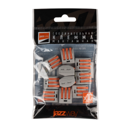 Клеммы СМК  монтажные многоразовые PTC-3P 222-413 450V 32A 0,08-2,5(4.0)mm2 , 3 отверстия, серые 10 шт.