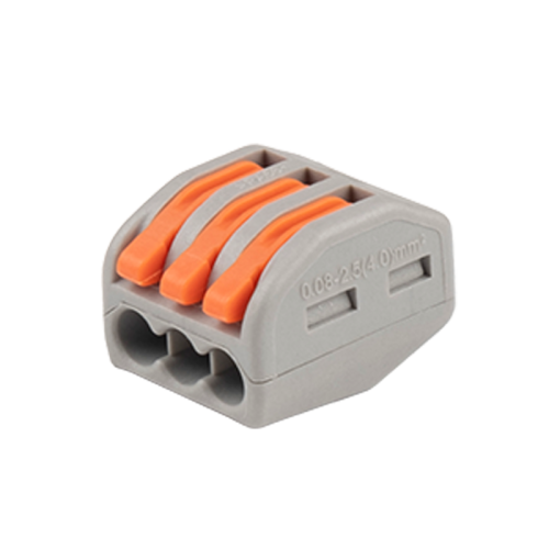 Клеммы СМК  монтажные многоразовые PTC-3P 222-413 450V 32A 0,08-2,5(4.0)mm2 , 3 отверстия, серые 10 шт.