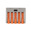 Клеммы СМК  монтажные многоразовые PTC-5P 222-415 450V 32A 0,08-2,5(4.0)mm2 , 5 отверстий, серые / 5 шт.