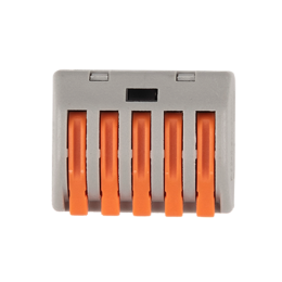 Клеммы СМК  монтажные многоразовые PTC-5P 222-415 450V 32A 0,08-2,5(4.0)mm2 , 5 отверстий, серые / 5 шт.