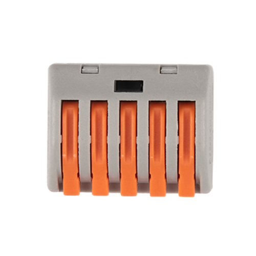 Клеммы СМК  монтажные многоразовые PTC-5P 222-415 450V 32A 0,08-2,5(4.0)mm2 , 5 отверстий, серые / 5 шт.