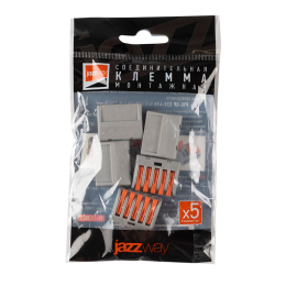 Клеммы СМК  монтажные многоразовые PTC-5P 222-415 450V 32A 0,08-2,5(4.0)mm2 , 5 отверстий, серые / 5 шт.