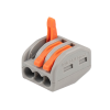 Клеммы СМК  монтажные многоразовые PTC-3P 222-413 450V 32A 0,08-2,5(4.0)mm2 , 3 отверстия, серые 50 шт.