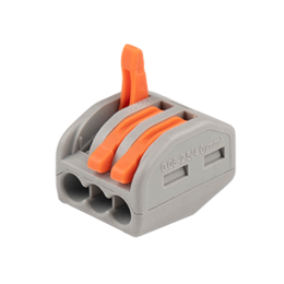 Клеммы СМК  монтажные многоразовые PTC-3P 222-413 450V 32A 0,08-2,5(4.0)mm2 , 3 отверстия, серые 50 шт.