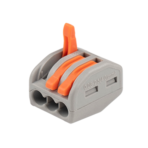 Клеммы СМК  монтажные многоразовые PTC-3P 222-413 450V 32A 0,08-2,5(4.0)mm2 , 3 отверстия, серые 50 шт.