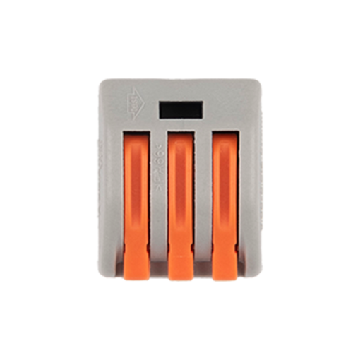 Клеммы СМК  монтажные многоразовые PTC-3P 222-413 450V 32A 0,08-2,5(4.0)mm2 , 3 отверстия, серые 50 шт.