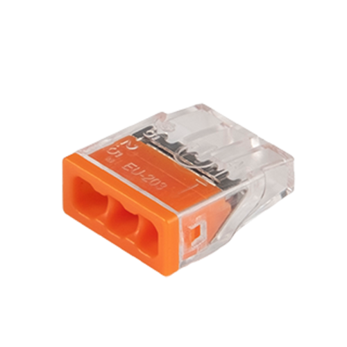 Клеммы СМК  монтажные PTC-3P 2273-203 450V 32A 0,14-4.0mm2 , 3 отверстия,  прозрачные, 100 шт.