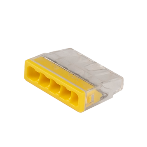 Клеммы монтажные PTC-5P 2273-205 450V 32A 0,14-4.0mm2 , 5 отверстий,  прозрачные,/ 50 шт.