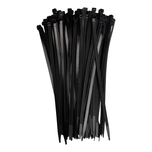 Кабельные стяжки (хомуты) PCT 7,6x300-100 черные PA6.6 (100 шт/уп)