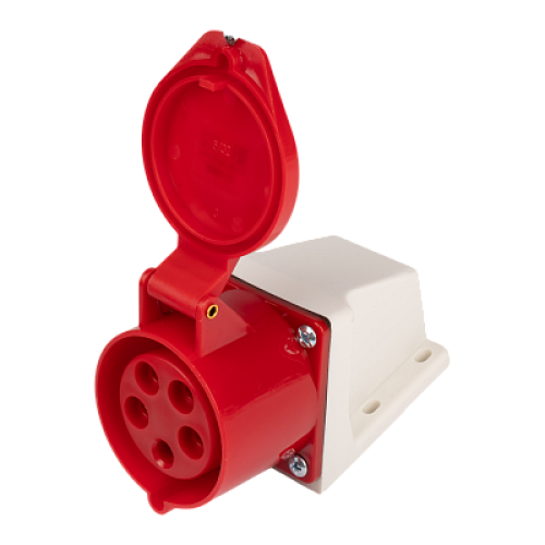 Розетка стационарная для наружной установки PPC 125 3Р+РЕ+N 32А 380В IP44 Jazzway