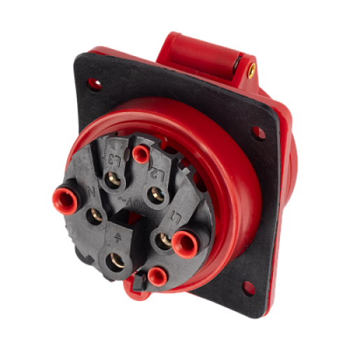 Розетка стационарная для скрытой установки PPC 415 3Р+РЕ+N 16А 380В IP44 Jazzway