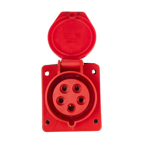 Розетка стационарная для скрытой установки PPC 415 3Р+РЕ+N 16А 380В IP44 Jazzway