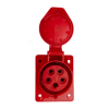 Розетка стационарная для скрытой установки PPC 425 3Р+РЕ+N 32А 380В IP44 Jazzway