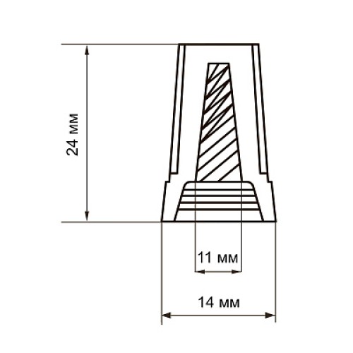 Скрутка СИЗ PSC-4-Y (СИЗ-4) желтая / 50шт./ Jazzway