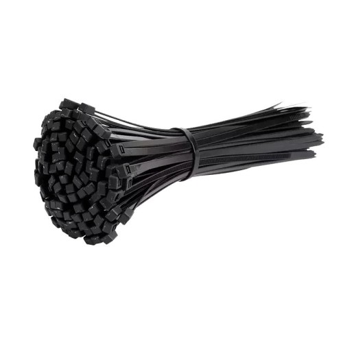 Стяжка кабельная (Хомут) 2,5x200-100BL PA6.6  черная (100 шт/уп) Jazzway