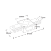 Коннектор черный (пластик) I-обр.PTR P CI-BL