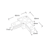 Коннектор черный (пластик) L- обр. PTR P CL-BL