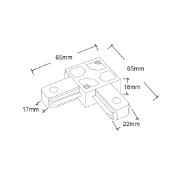 Коннектор черный (пластик) L- обр. PTR P CL-BL