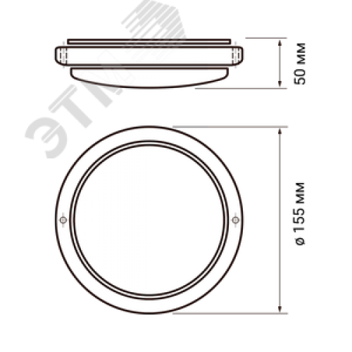 Светильник пылевлагозащищенный PBH-PC2-RA 8W 500Lm 4000K белый AC 230V/50Hz